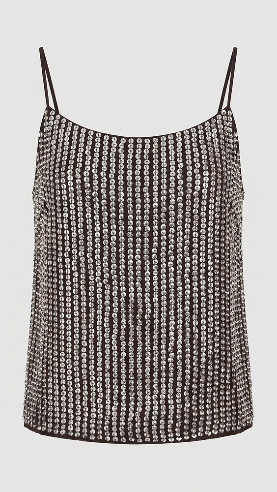 Lili Sequined Tank - Chocolate