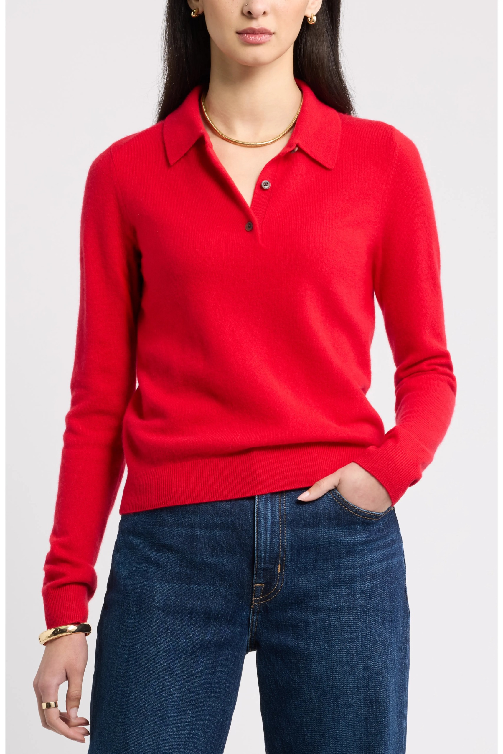 Cashmere Polo Sweater