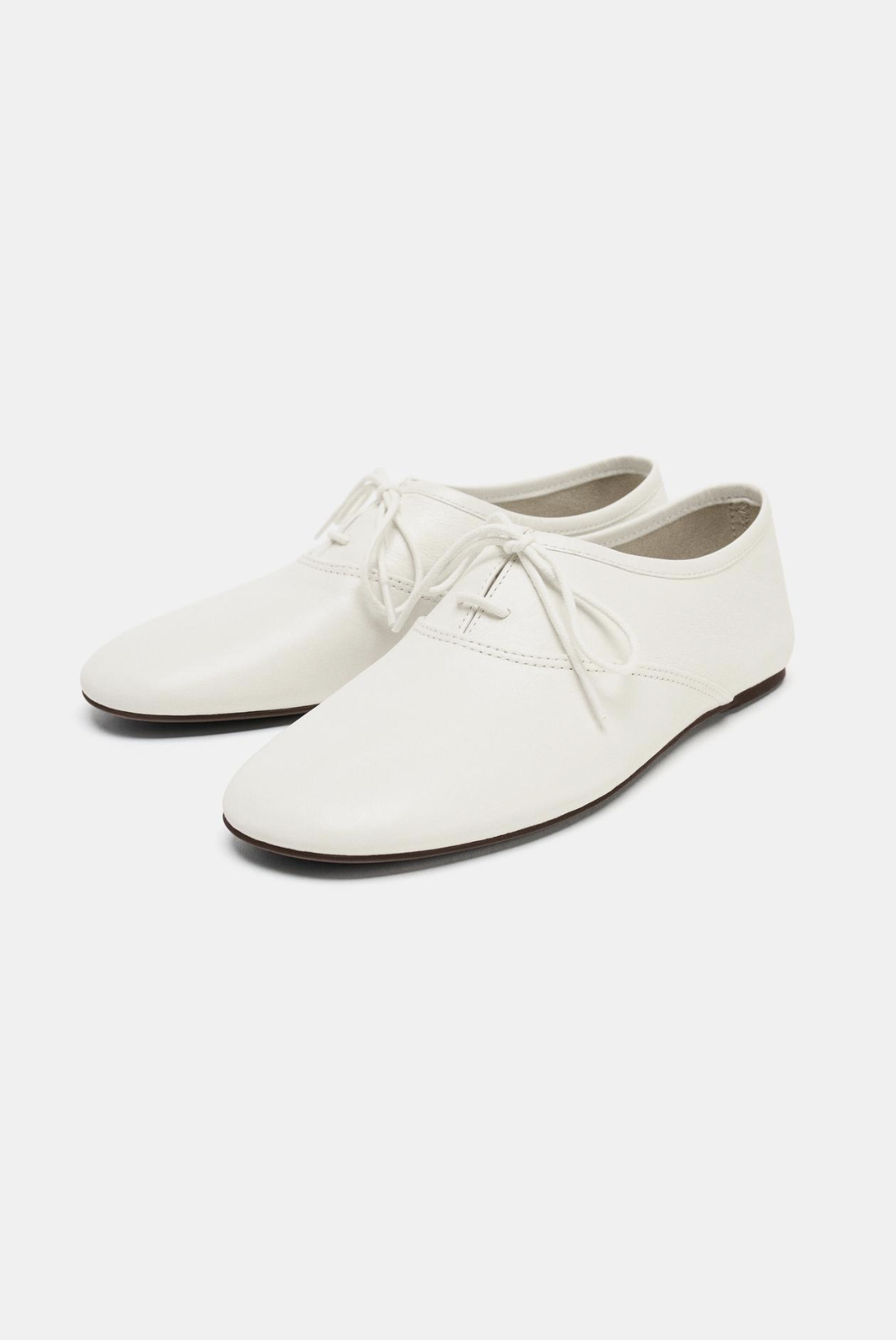 Zara, Leather Lace-Up Loafer
