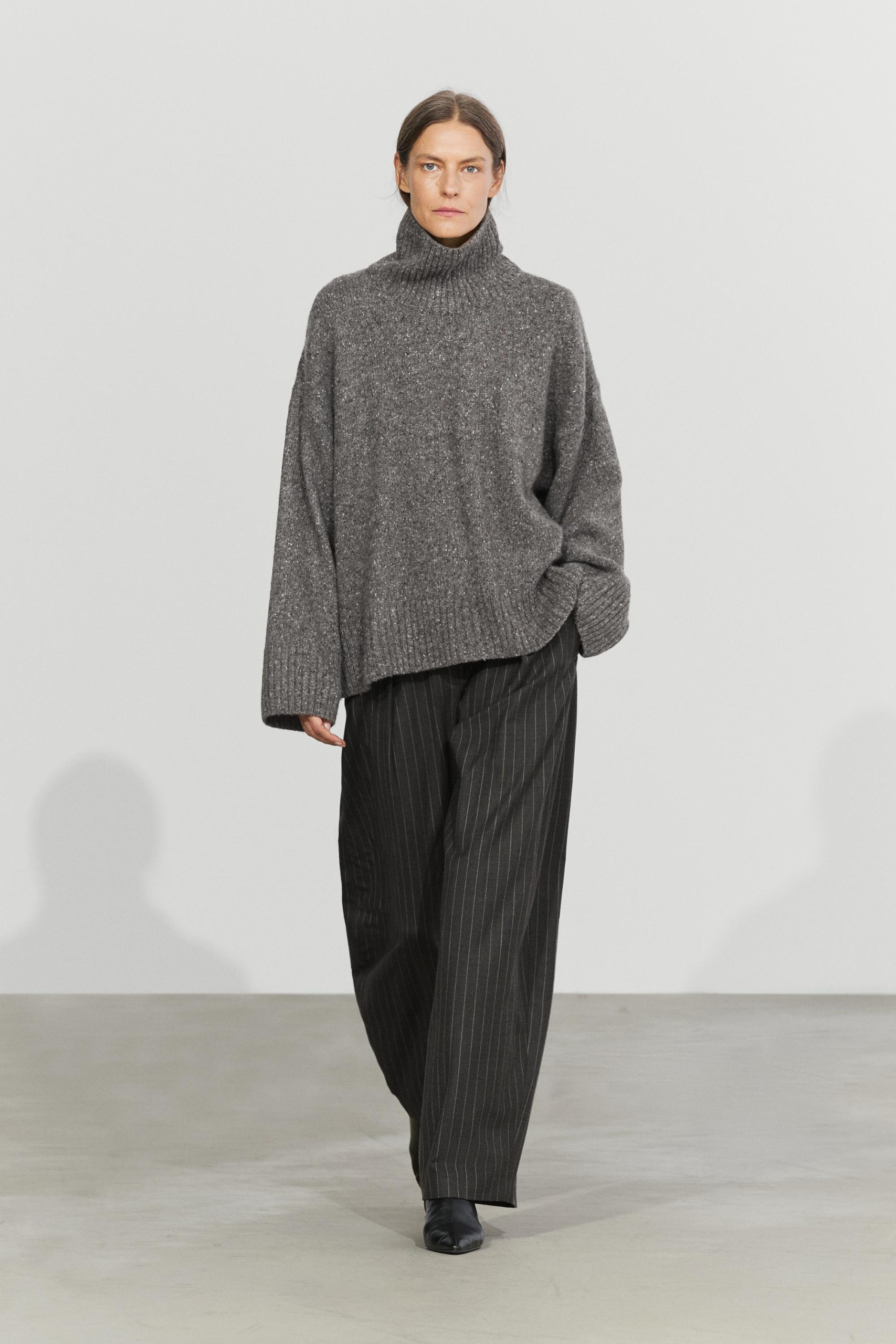 Wool-Blend Knit Turtleneck Sweater
