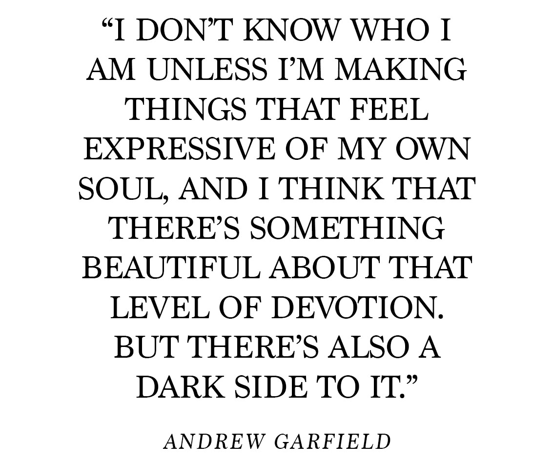 Pull quote from Andrew Garfield's September cover story.