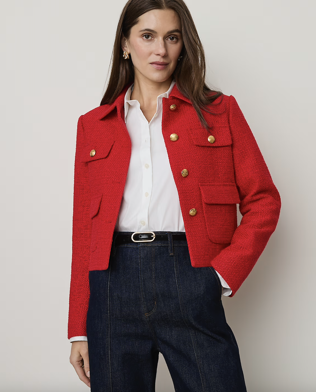 Collared Jacket in Tweed