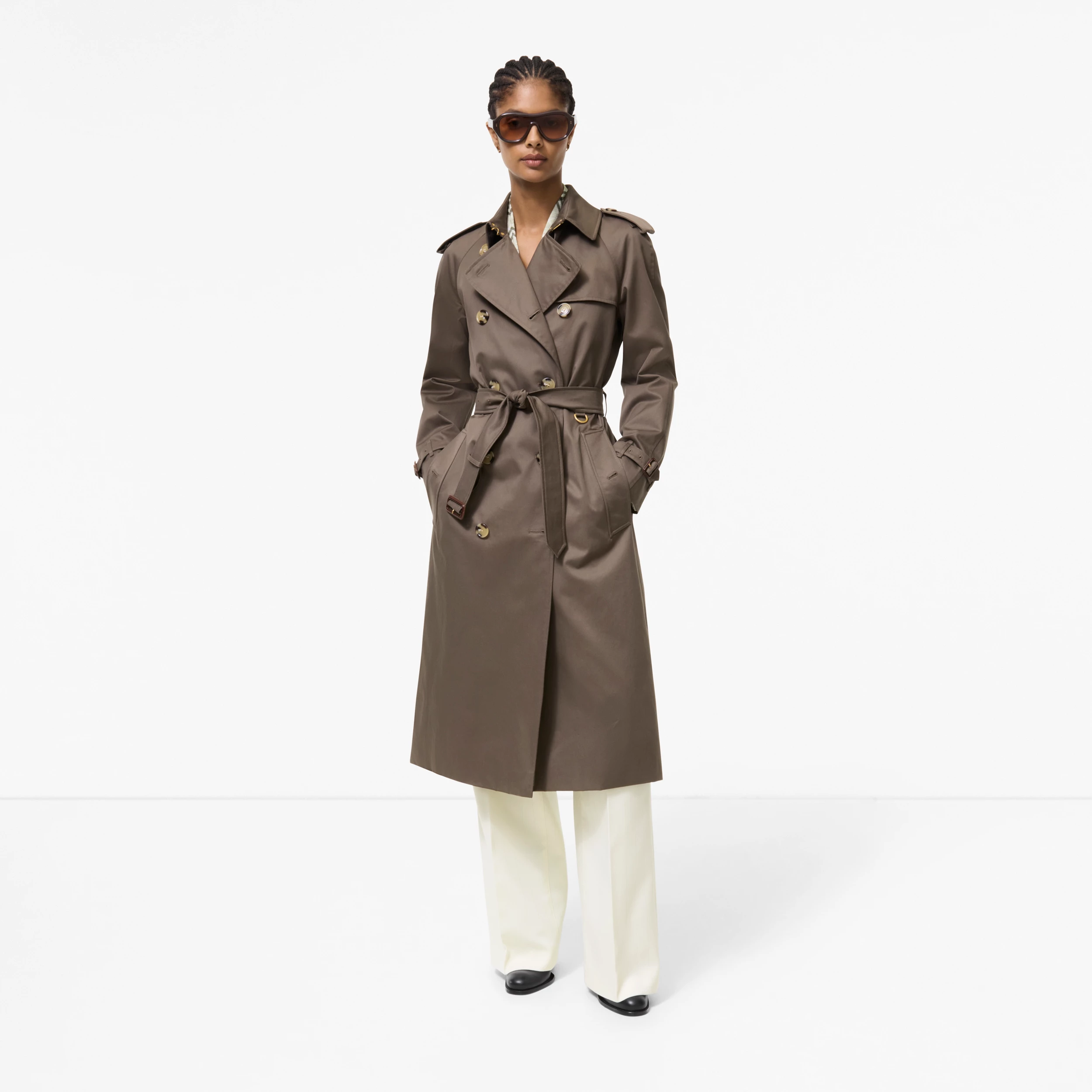 Burberry, Long Tropical Gabardine Waterloo Trench Coat