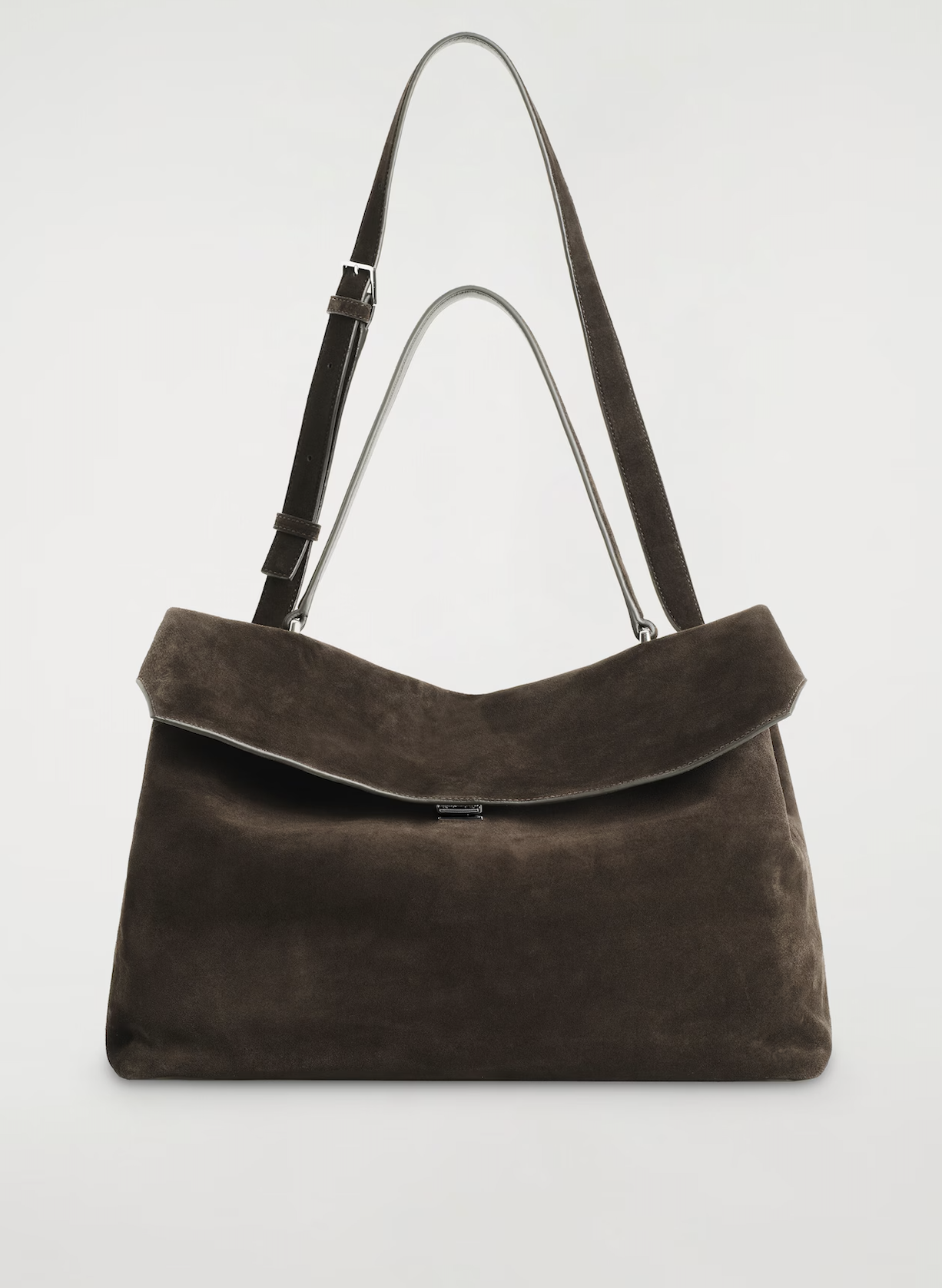 COS, Oversized Soft Flap Bag - Split Suede