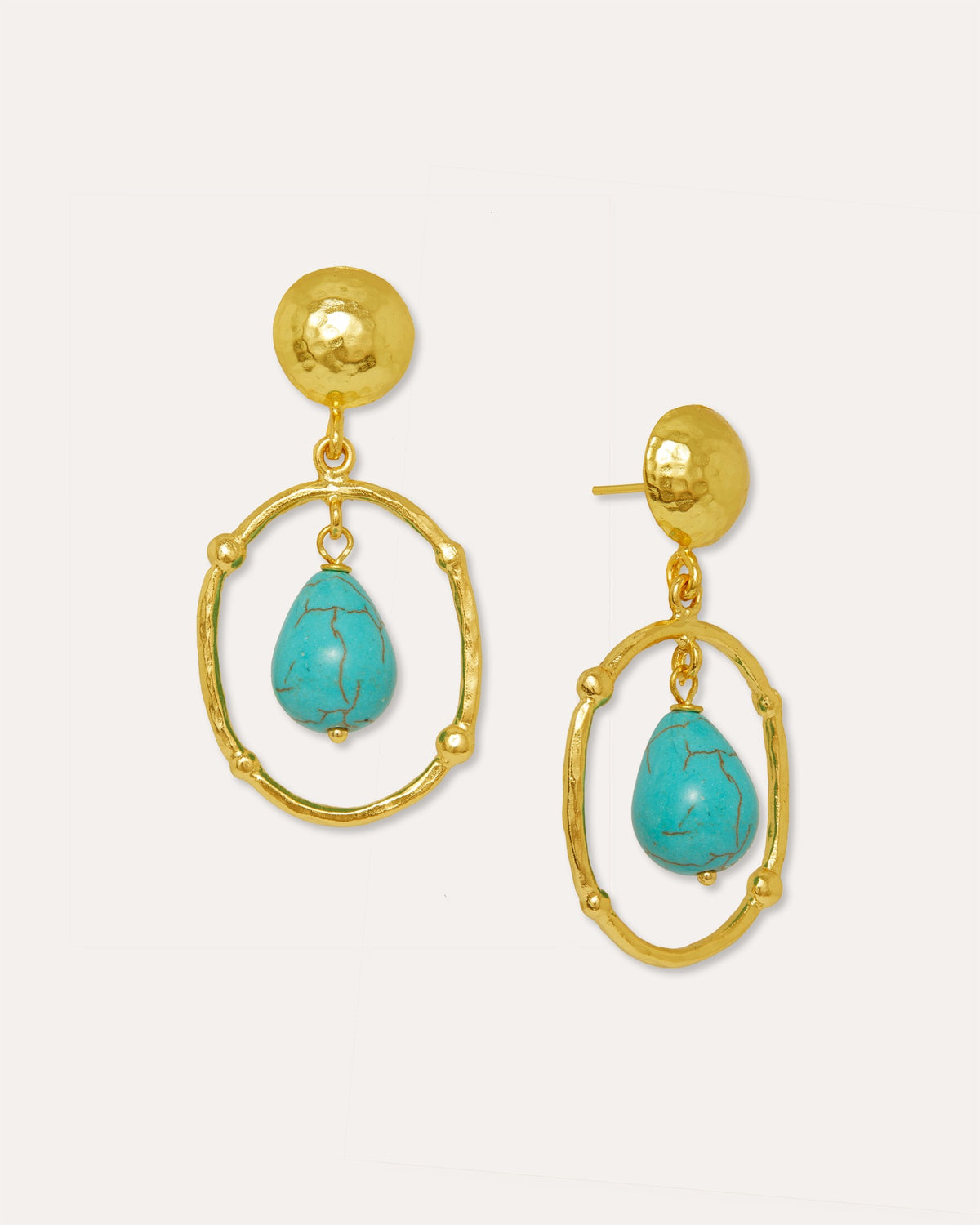 Sloane Turquoise Drop Stud Earrings