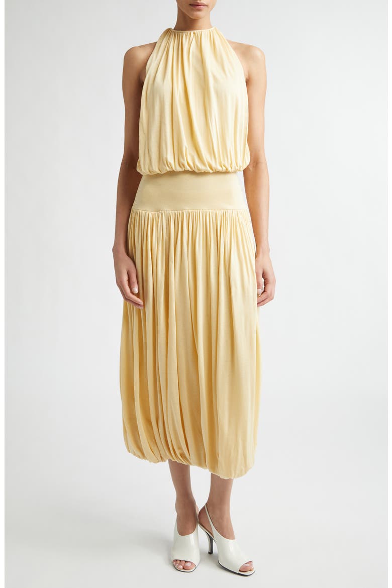 Soft Gathered Midi Dress