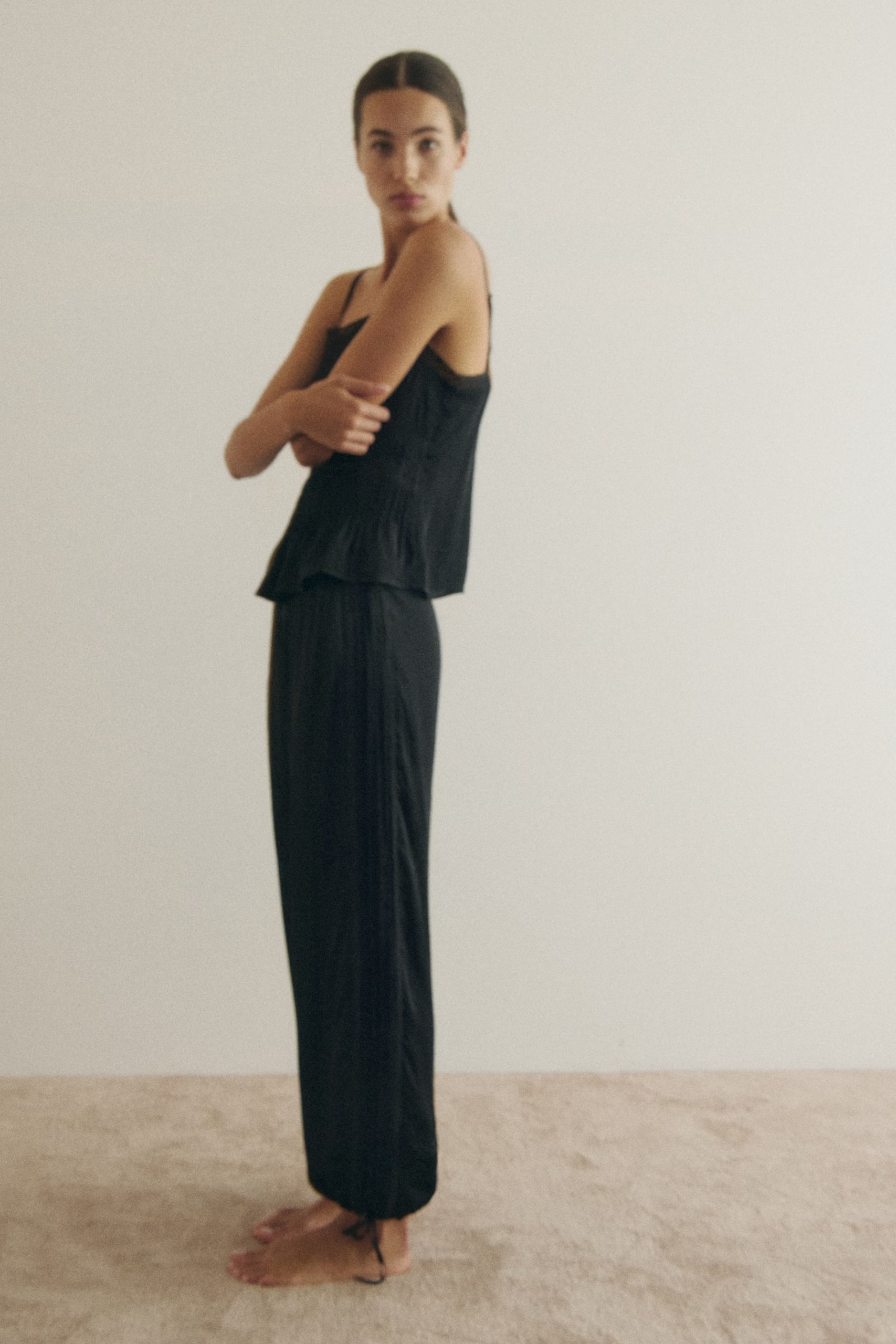 hm, Viscose Satin Trousers