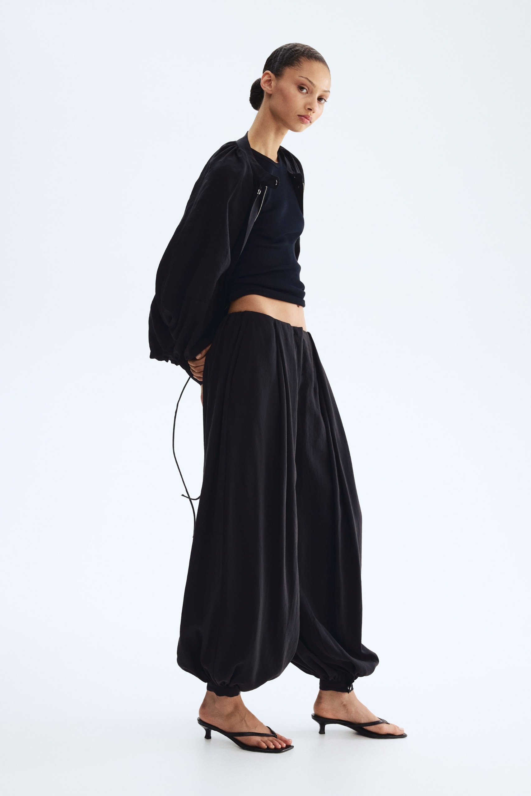 Balloon-Leg Modal Trousers