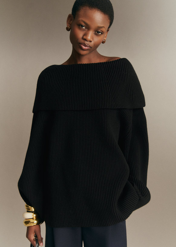 James Jumper - Black - Wool - Sézane
