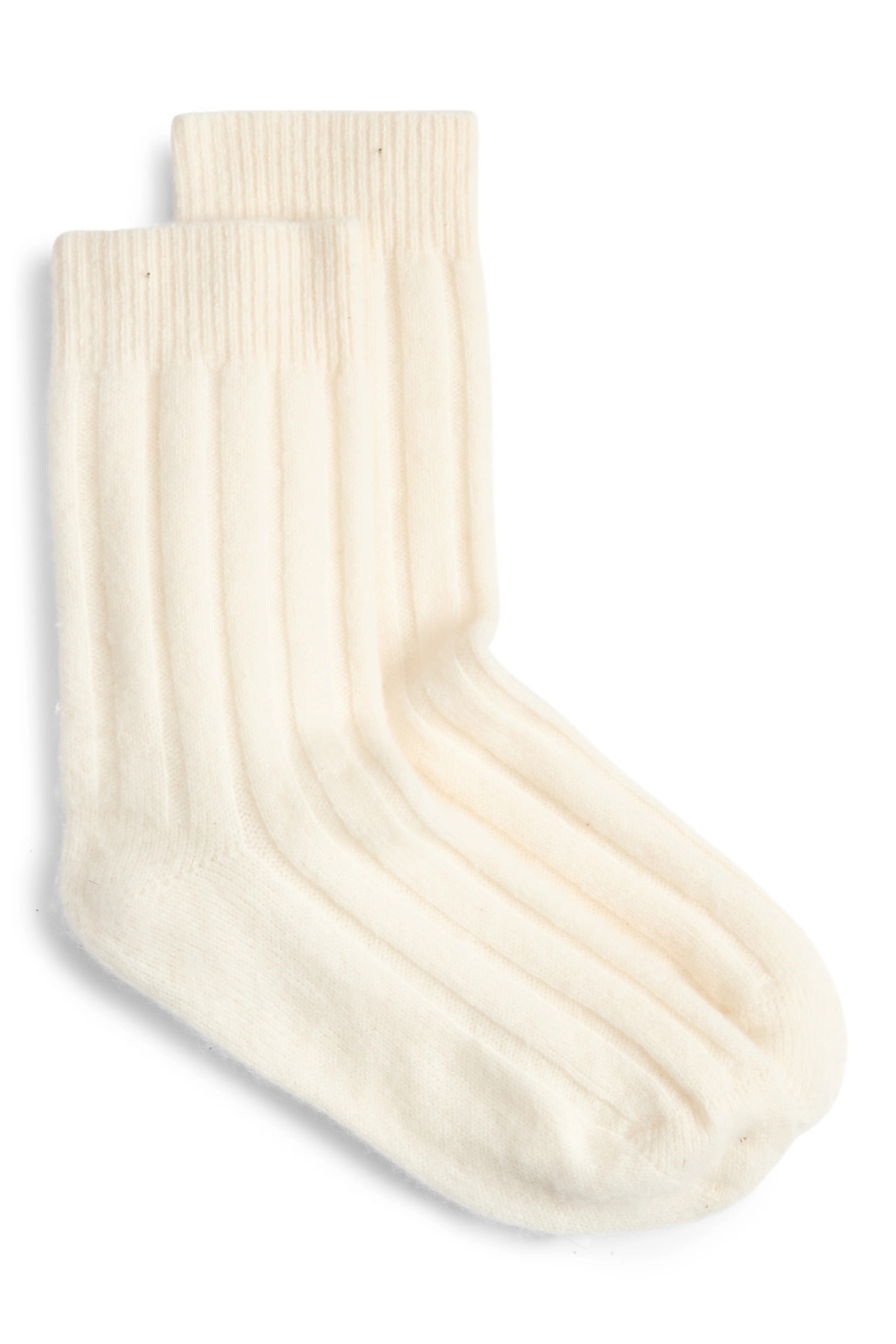 Nordstrom, Rib Cashmere Blend Crew Socks