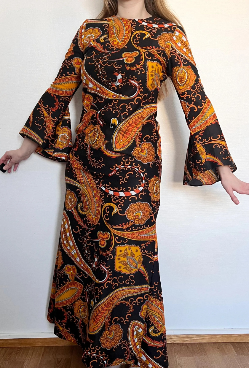 Isolde Vintage, 1970s Paisley Maxi Dress