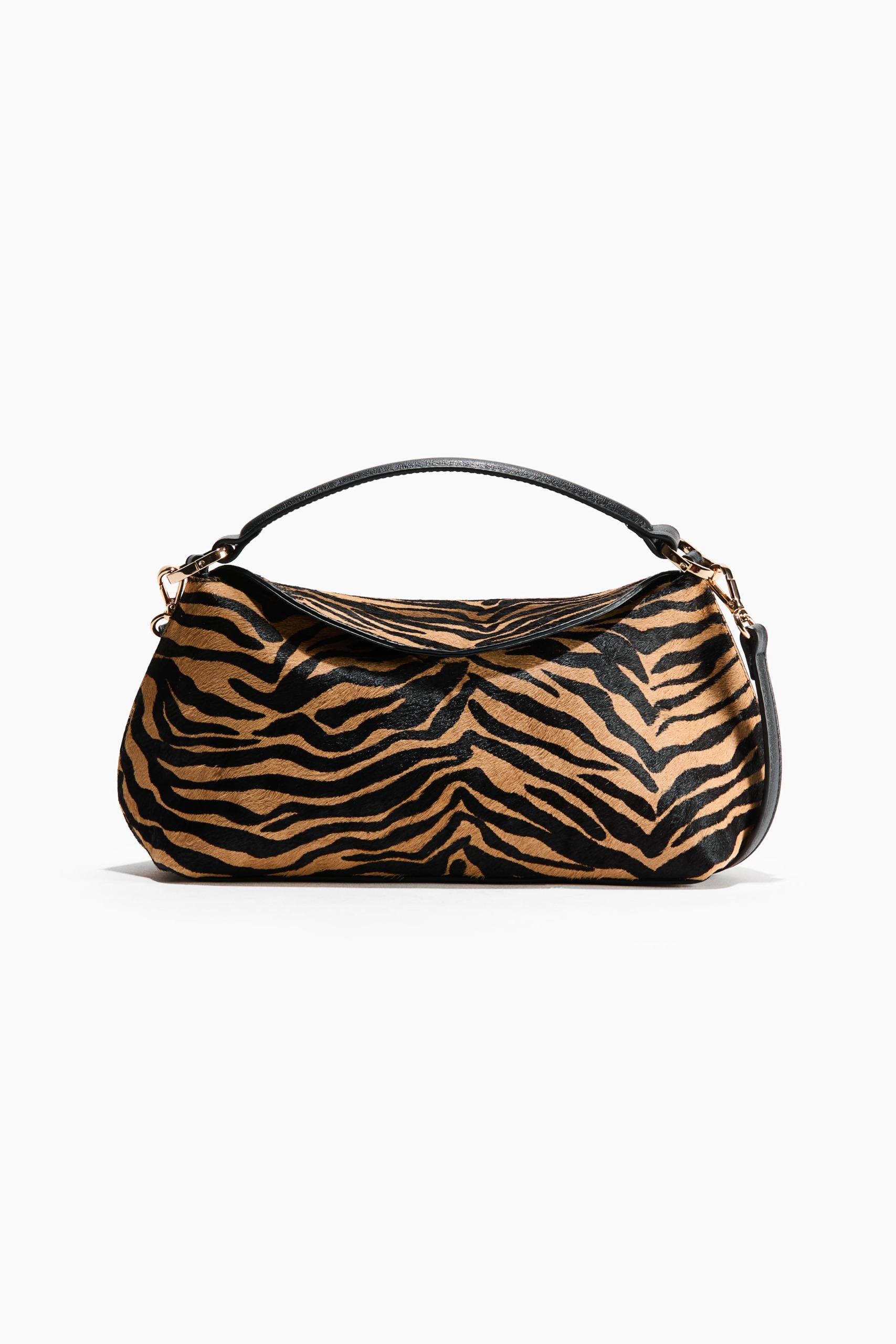 Pony-Hair Effect Leather Crossbody Bag