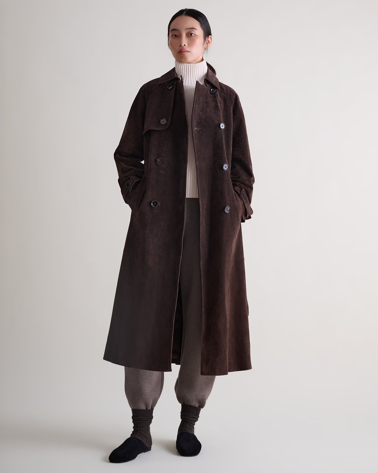 Rise & Fall, Suede Trench Coat