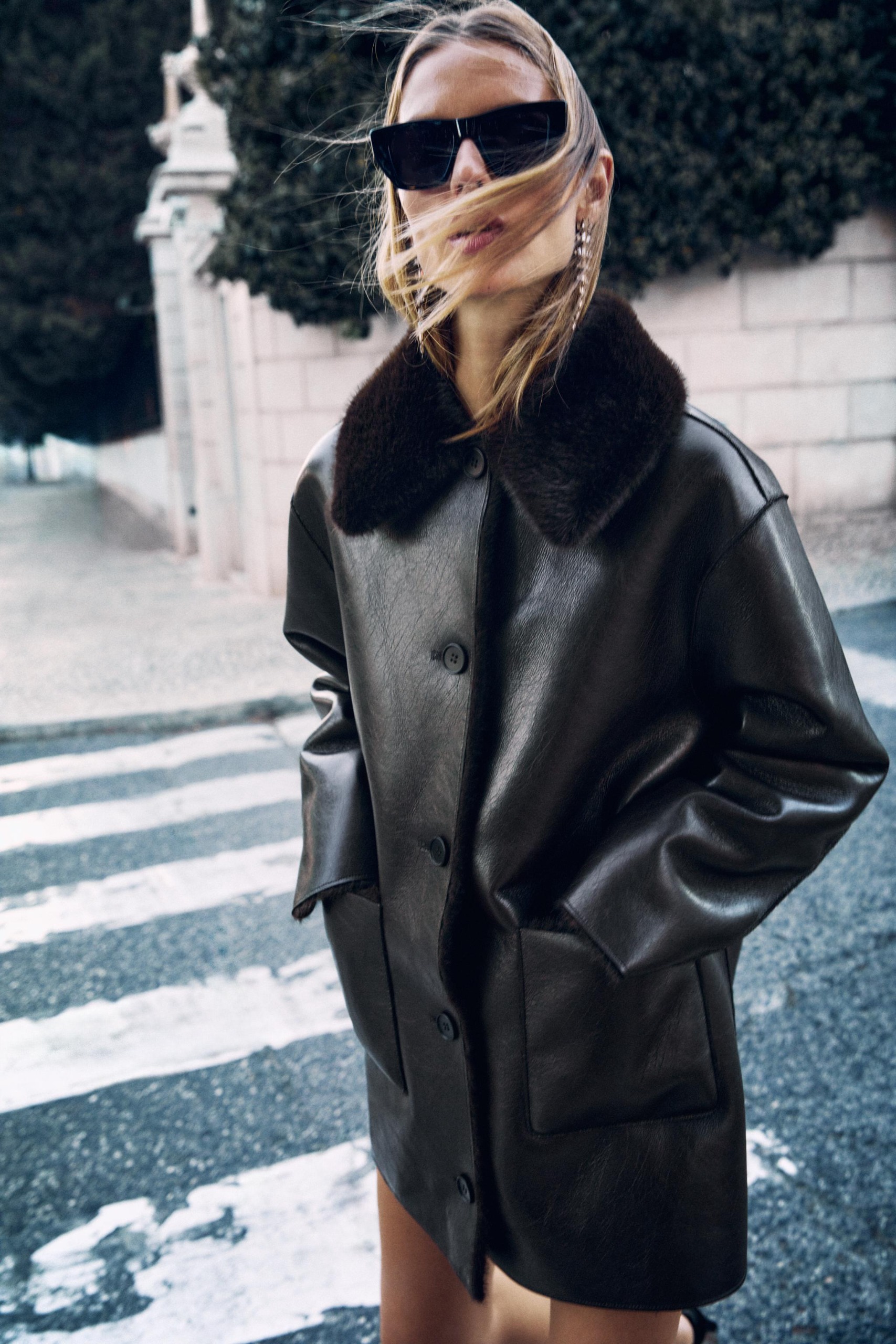 Reversible Double-Sided Coat - Brown - Xs