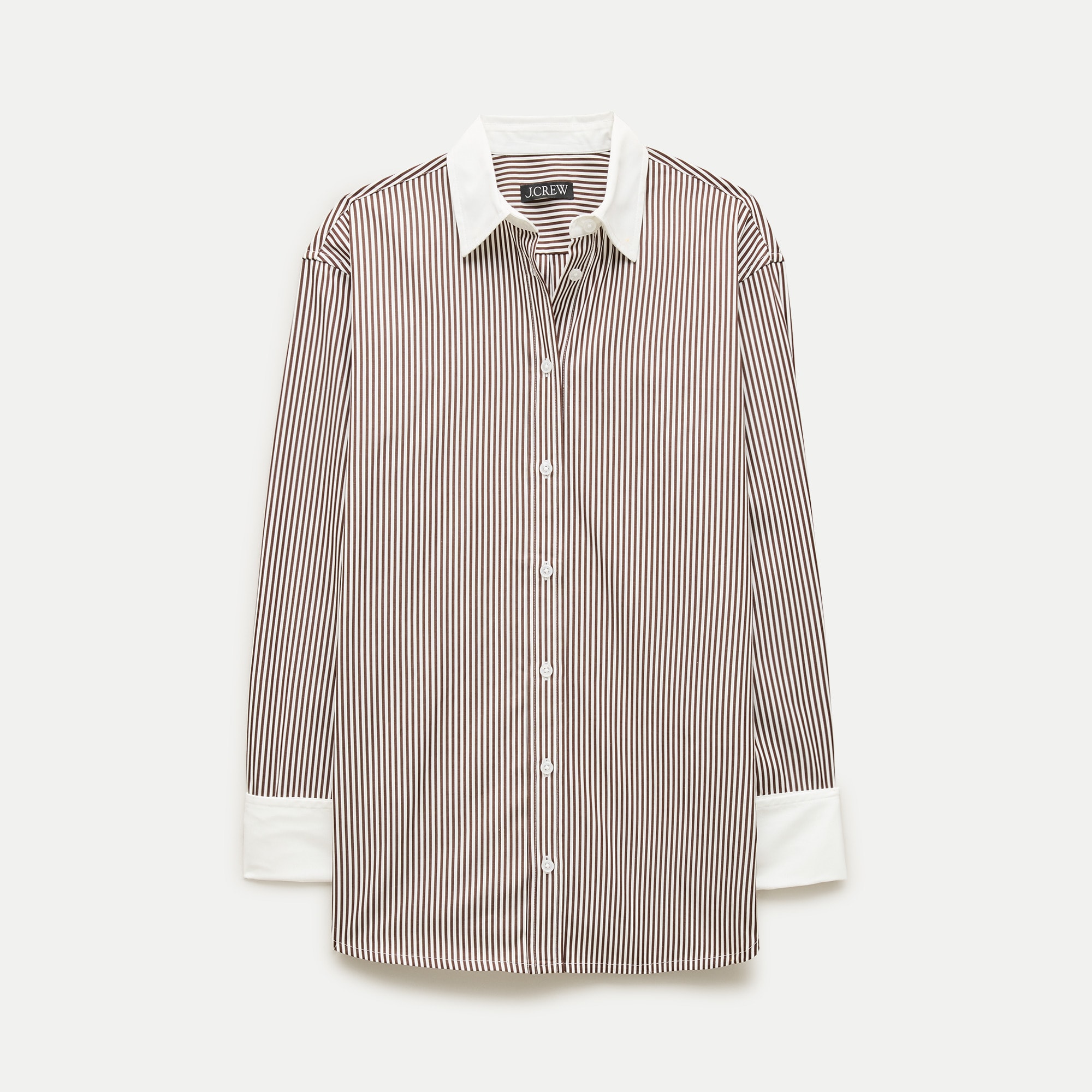 Esme Relaxed-Fit Button-Up Shirt in Striped Greenwich Poplin