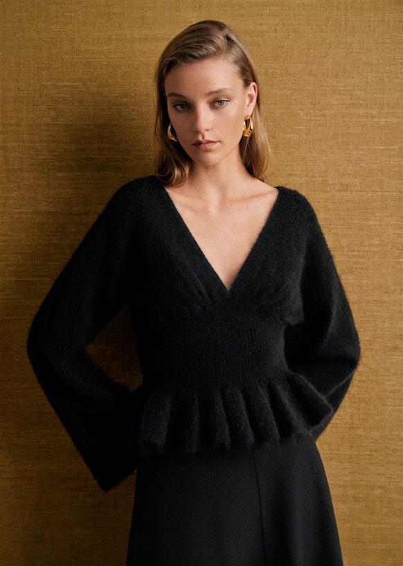 Pauline Jumper - Black - Kid Mohair - Sézane
