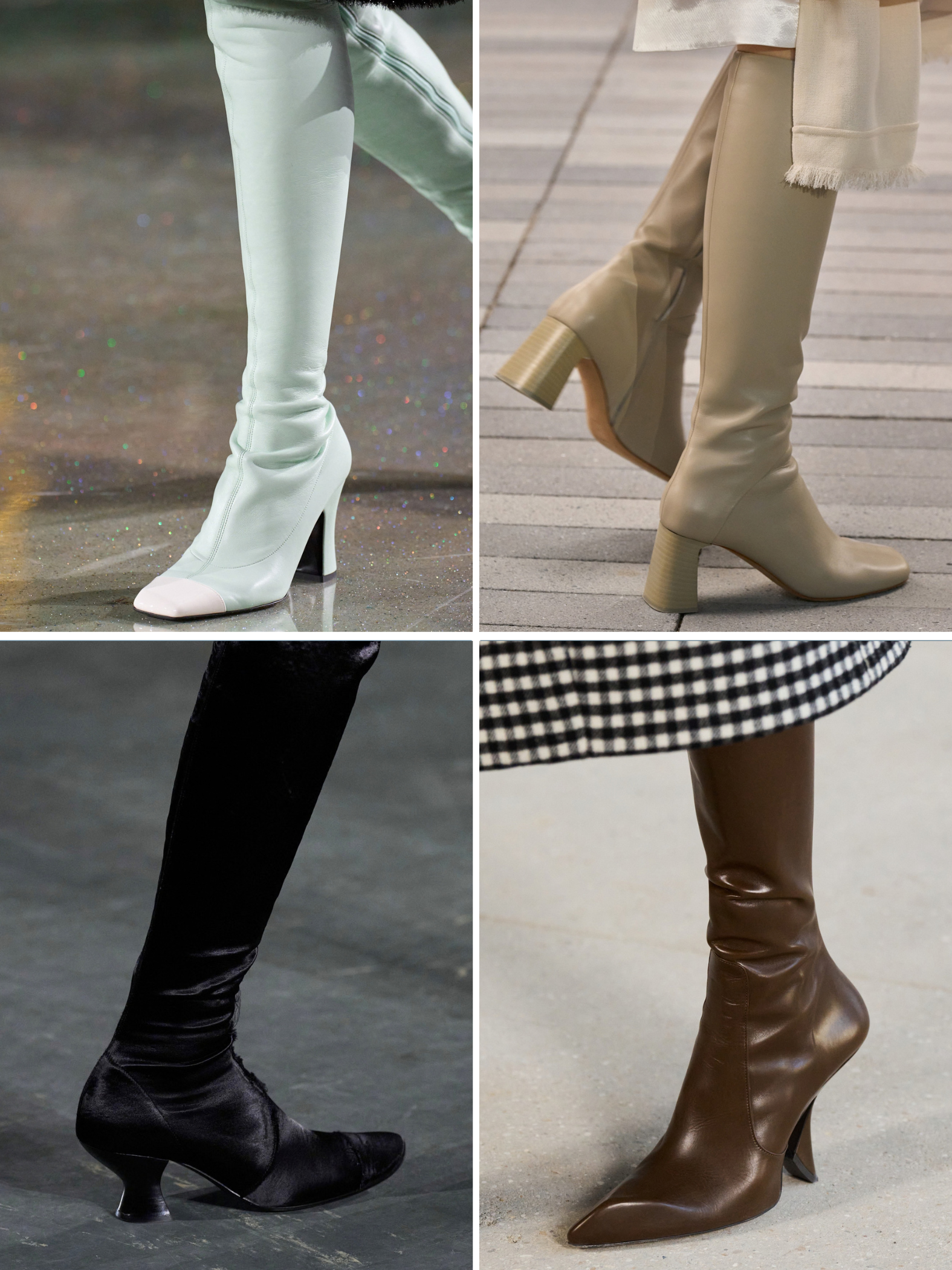 A selection of sock boots as seen on the autumn/winter 2026 runways