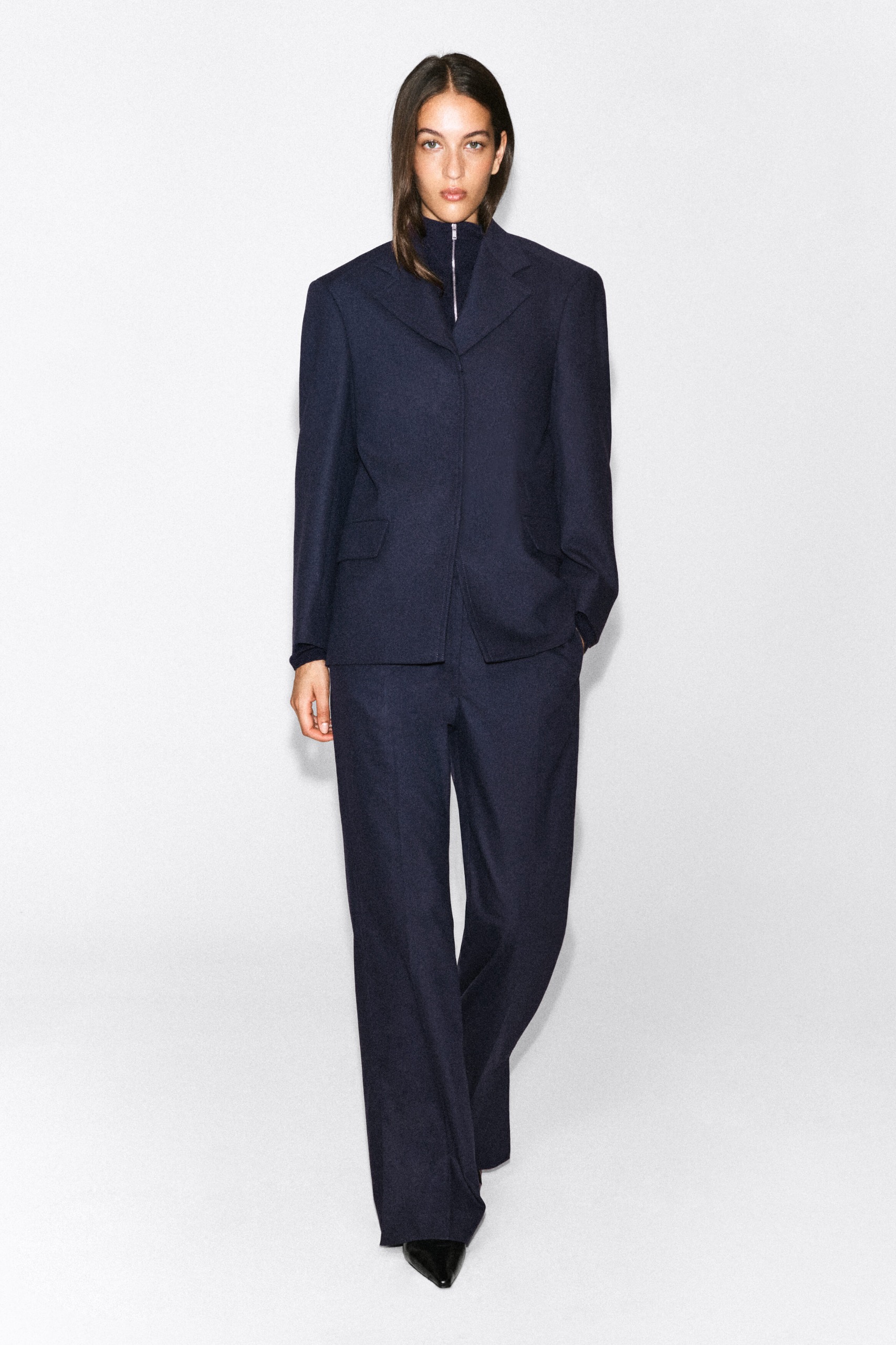 Wool-Blend Flared Pants