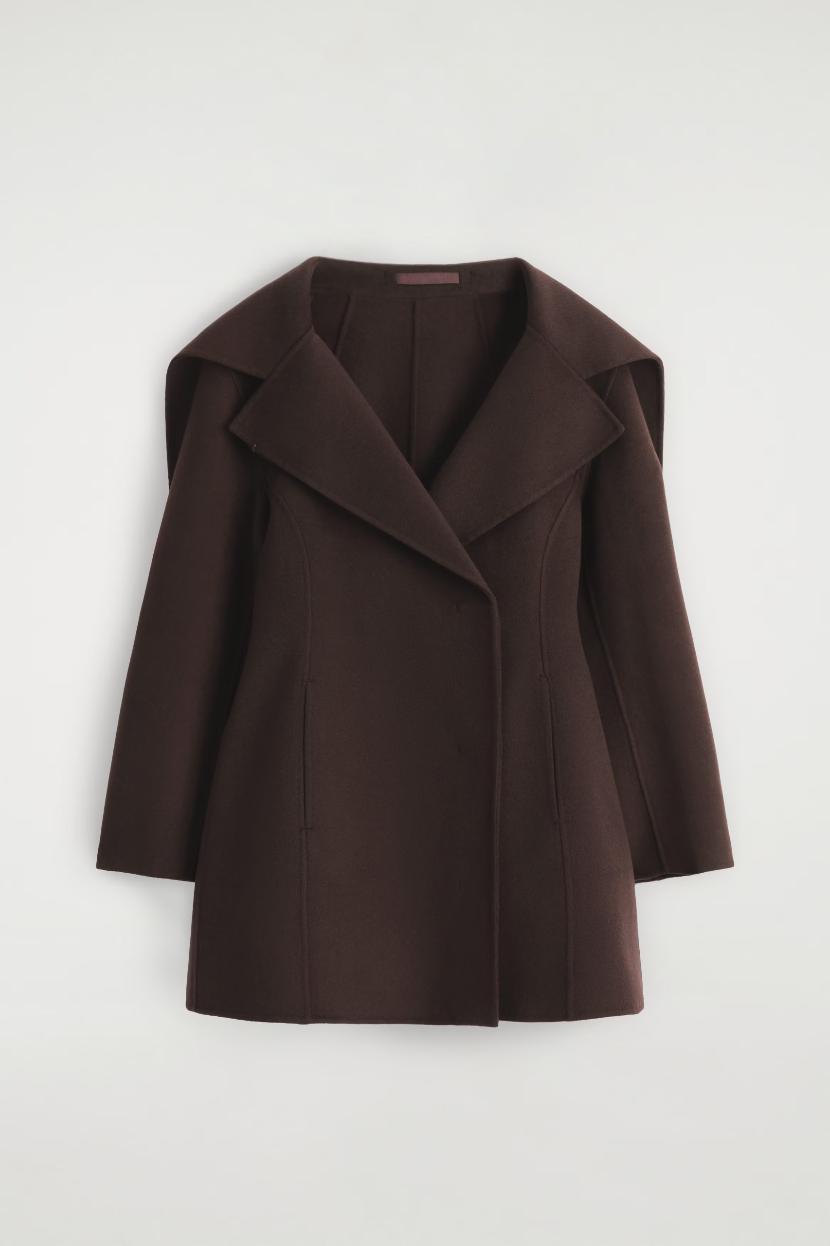 cos, Sculpted Double-Faced Wool Coat