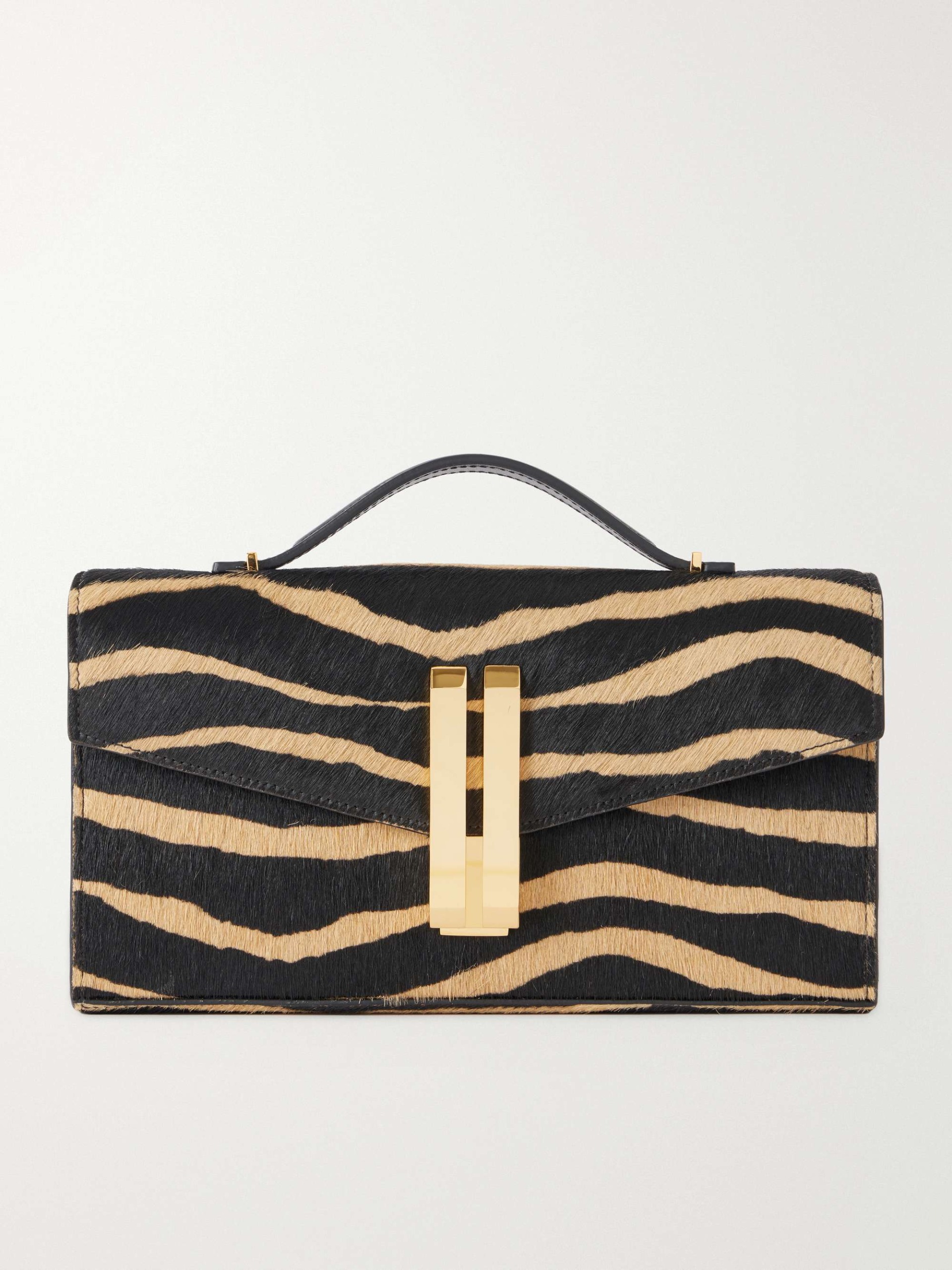The Vancouver Zebra-Effect Calf-Hair Clutch
