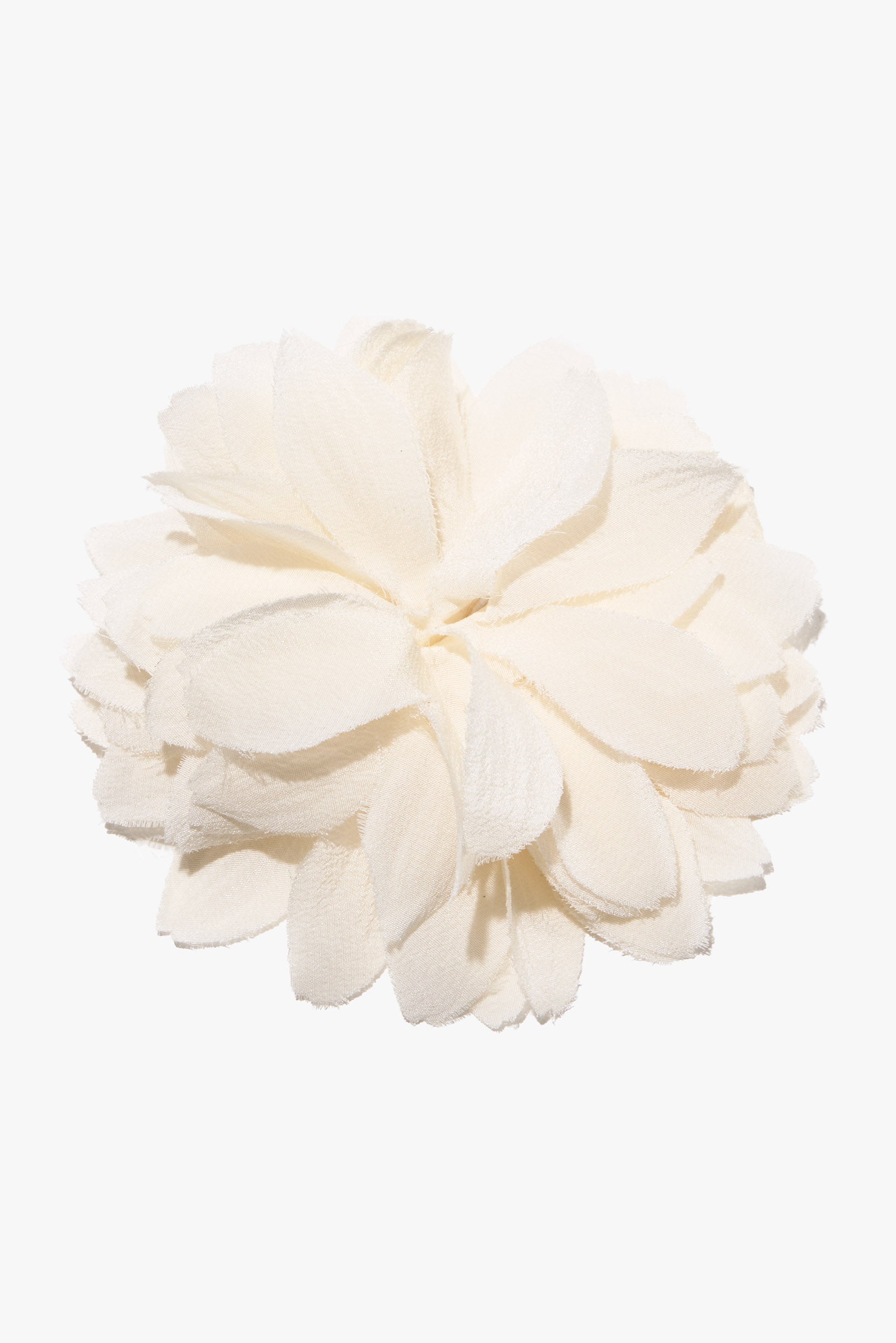 Floral Silk Brooch - Ivory / Os