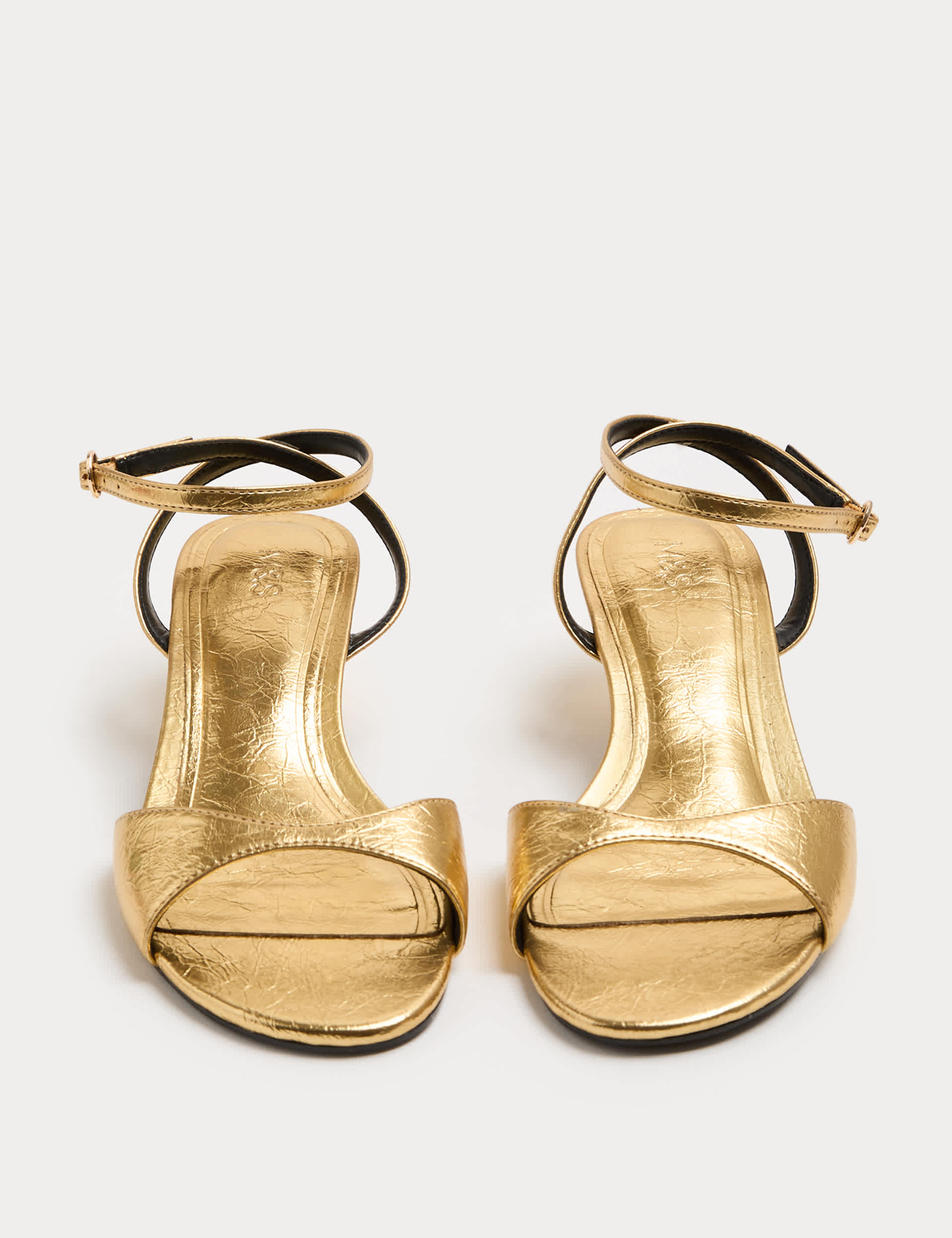 Ankle Strap Kitten Heel Peep Toe Sandals