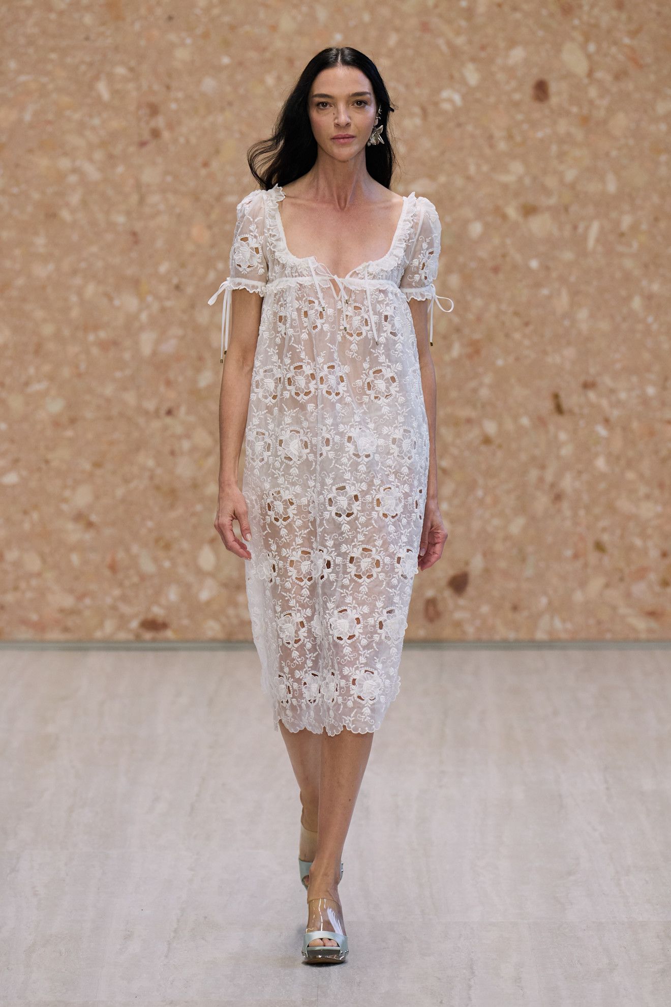 a model walks the Chloé spring/summer 2027 runway during Paris Fashion Week