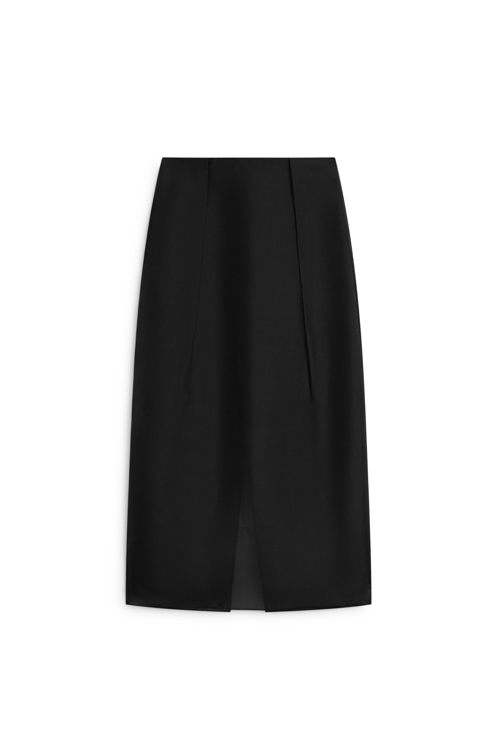 100% Silk Pleated Midi Skirt - Limited Edition