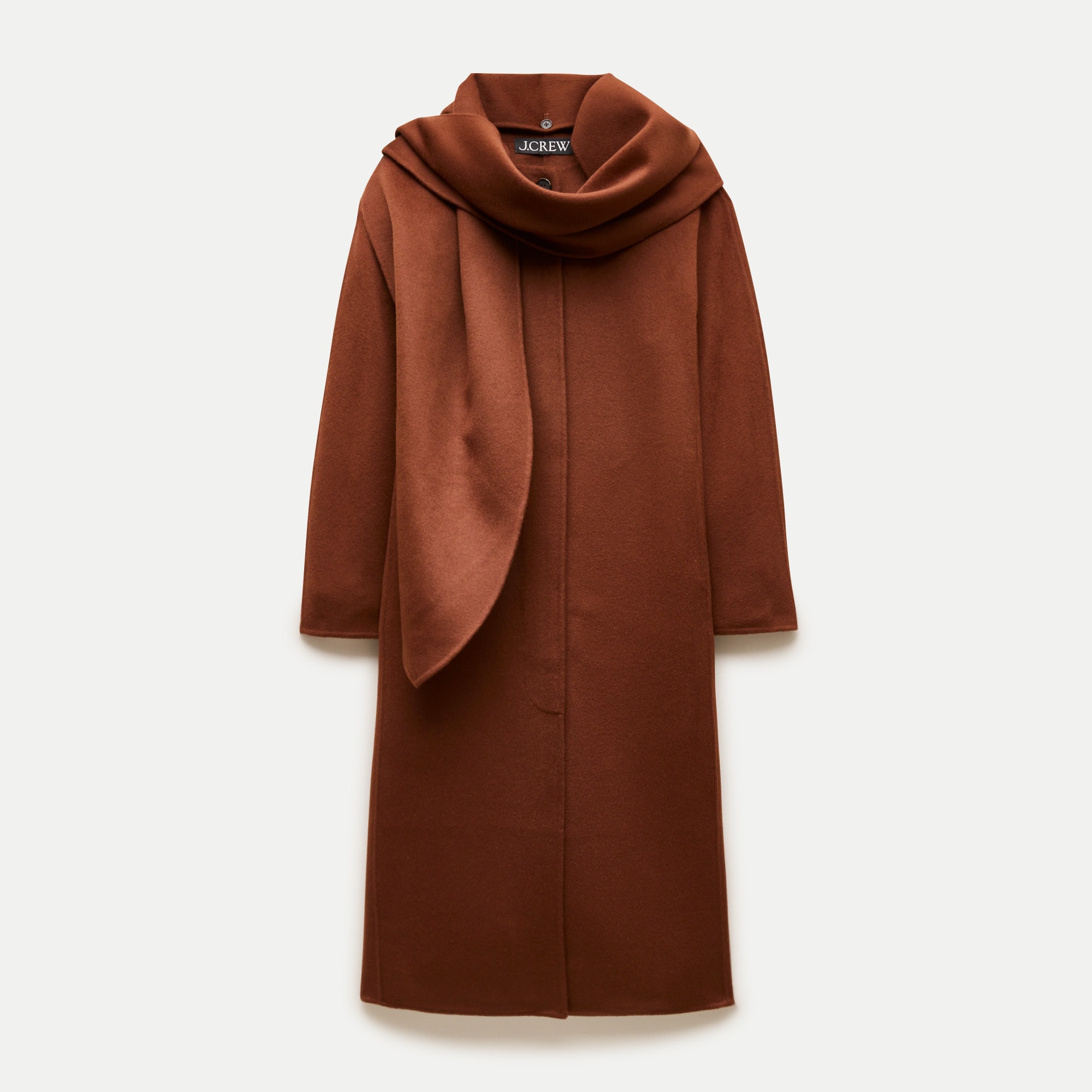 Valentina Scarf Coat in Drapey Wool Blend