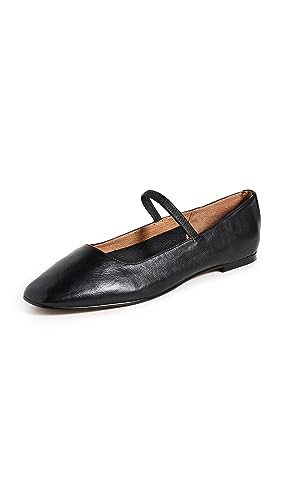Madewell Women's the Greta Ballet Flats, True Black, 9 Medium Us