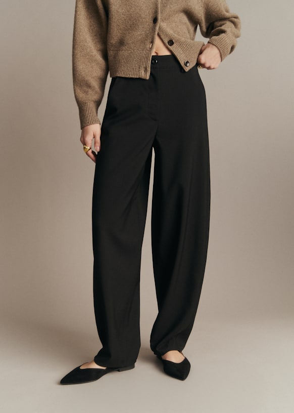 Yvan Trousers - Black - Wool - S&eacute;zane