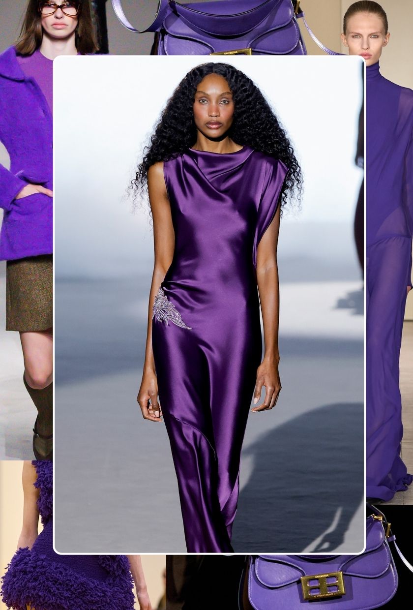 Jewel tone fashion trend 2026 royal purple