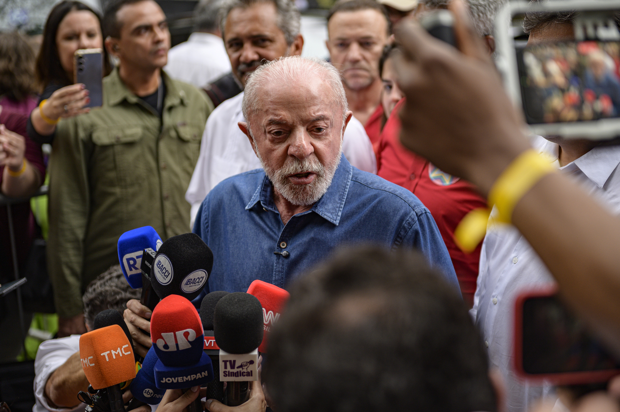 Brazilian President Luiz Inacio Lula da Silva speaks to supporters during a campaign rally in Sao Paulo, Brazil, October 11, 2026