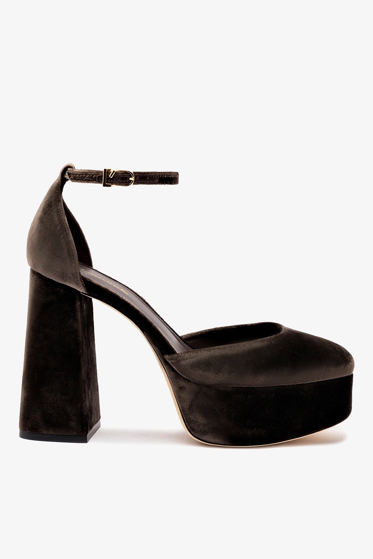 Ari Pump in Expresso Velvet - 5 / Brown