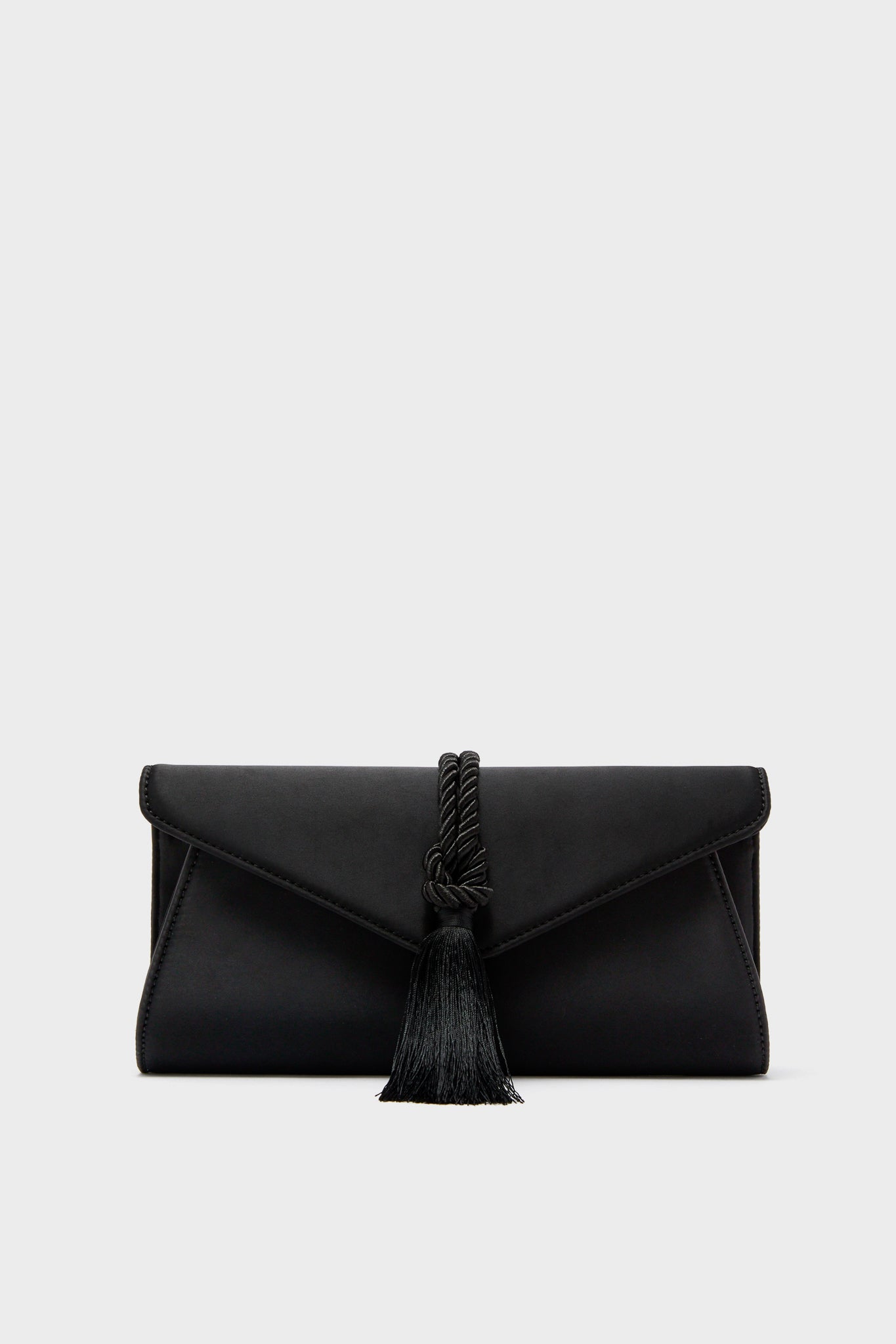Black Satin Gabrielle Clutch