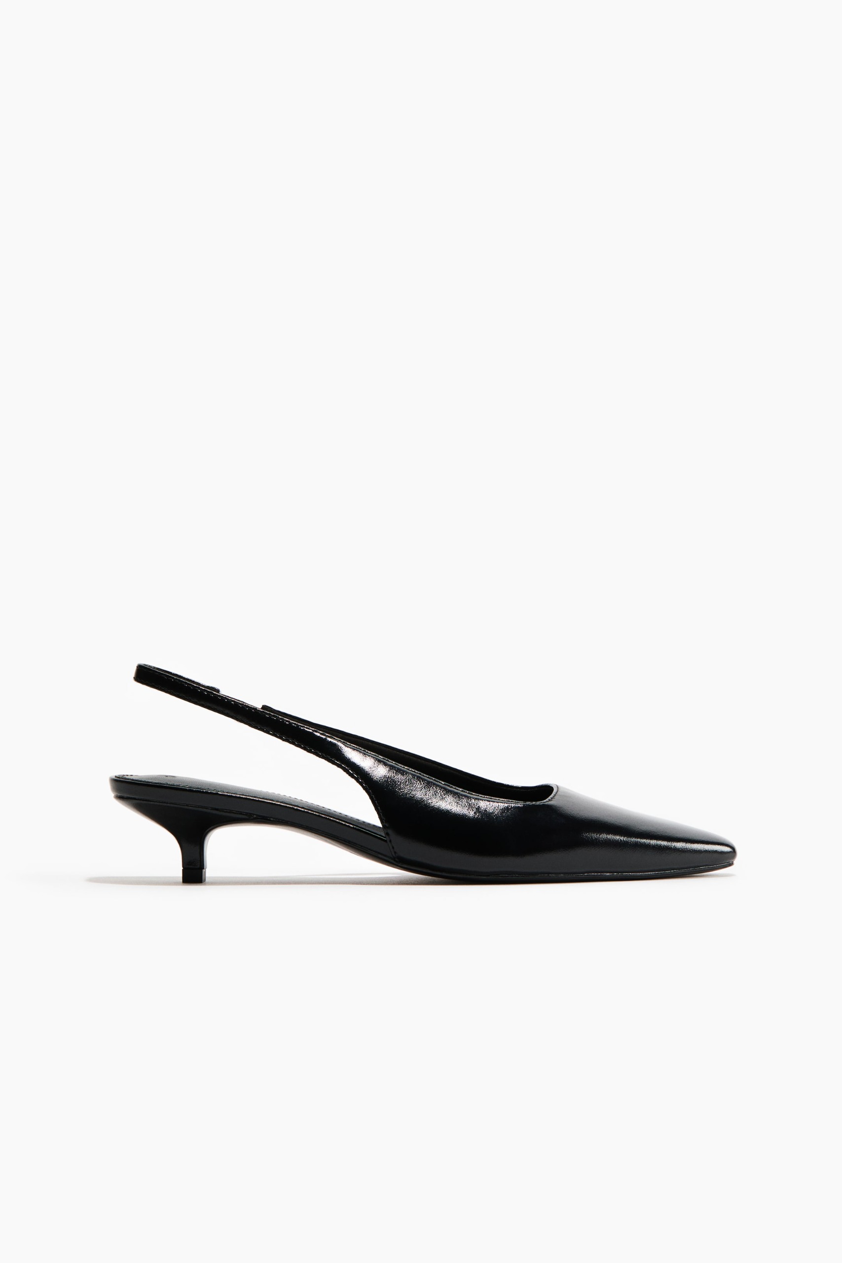Kitten-Heeled Slingbacks
