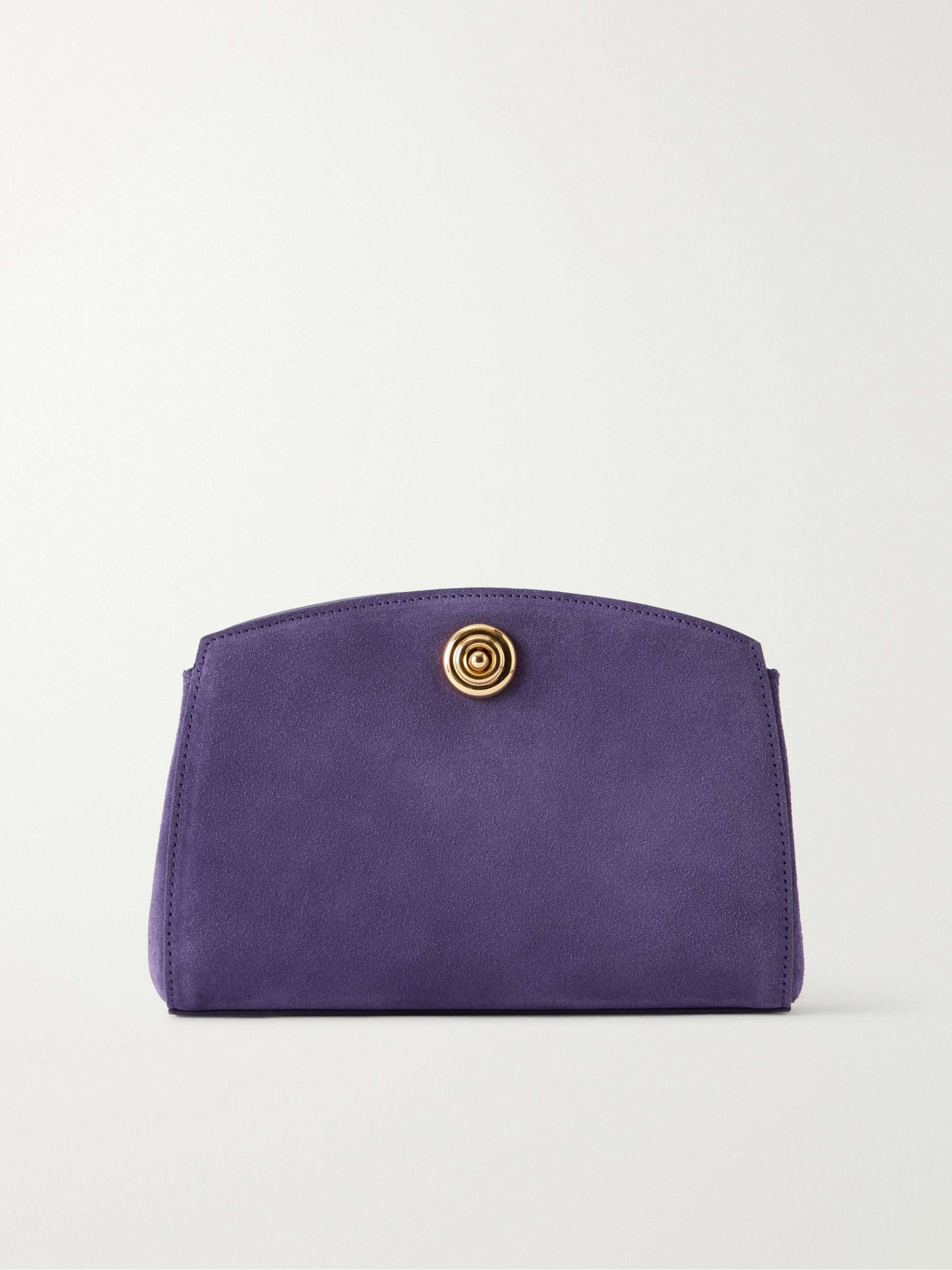 Pushlock Suede Clutch