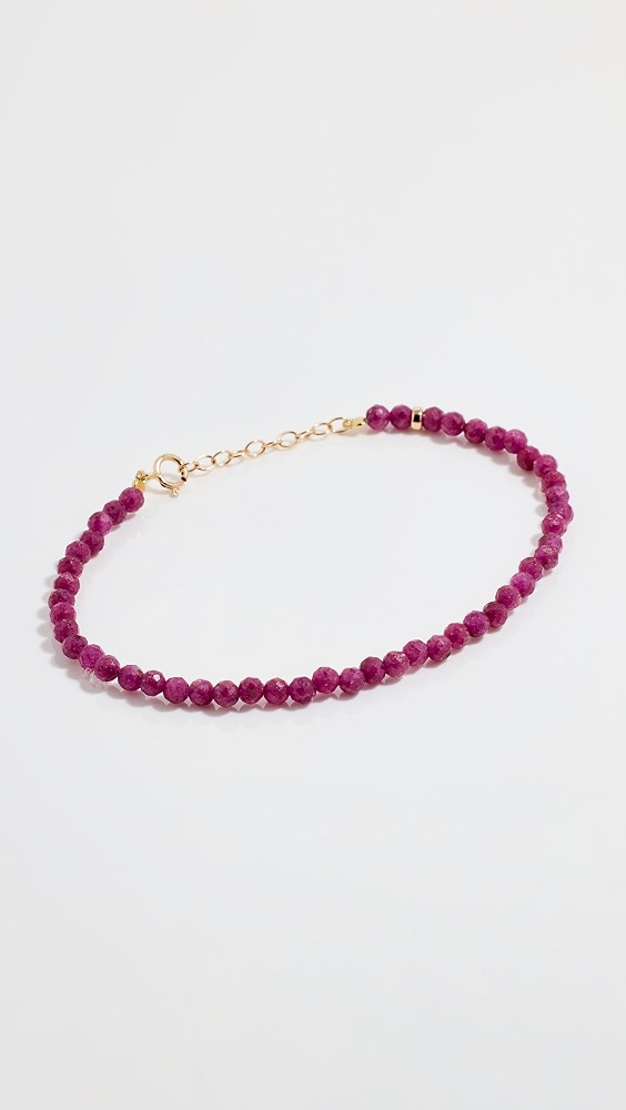 July Birthstone Bracelet - July - Ruby