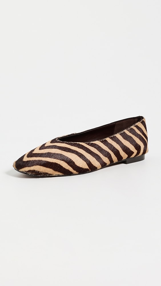 Sage Ballet Flats - Light Chevron Haircalf Multi