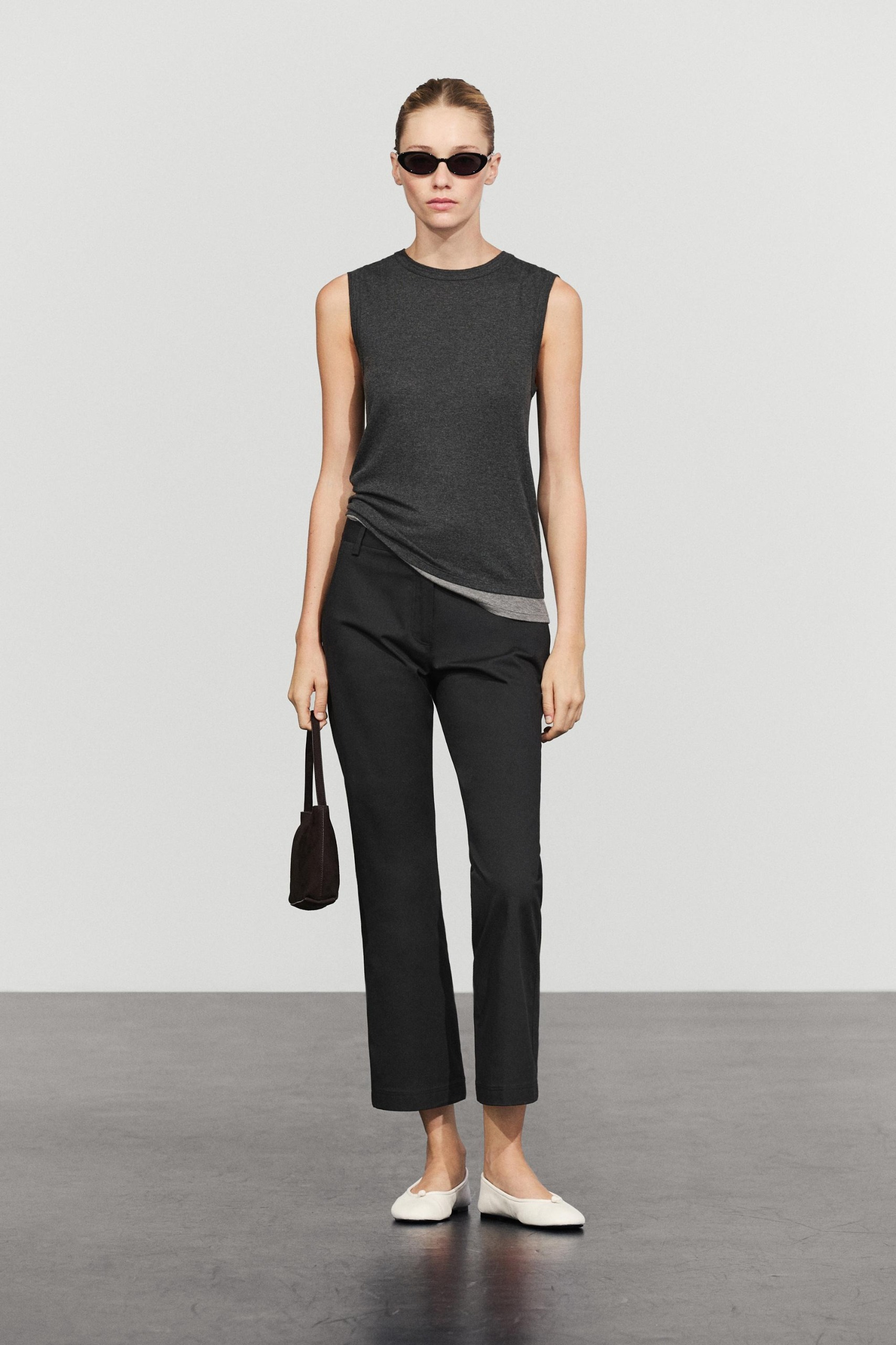 Massimo Dutti, Cotton Blend Kick Flare Pants