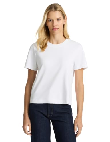 Presics Women&rsquo;s Supima&reg; Box Cut T-Shirt - White - Large &ndash; Usa-Grown Cotton, Relaxed Fit, Cropped Length, Crew Neck, Short Sleeve