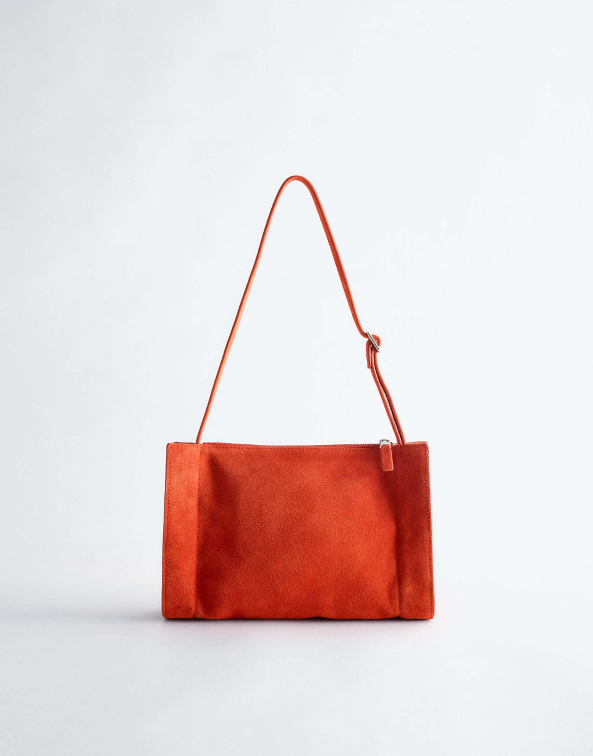 & Other Stories Puffy Real Suede Shoulder Bag in Orange