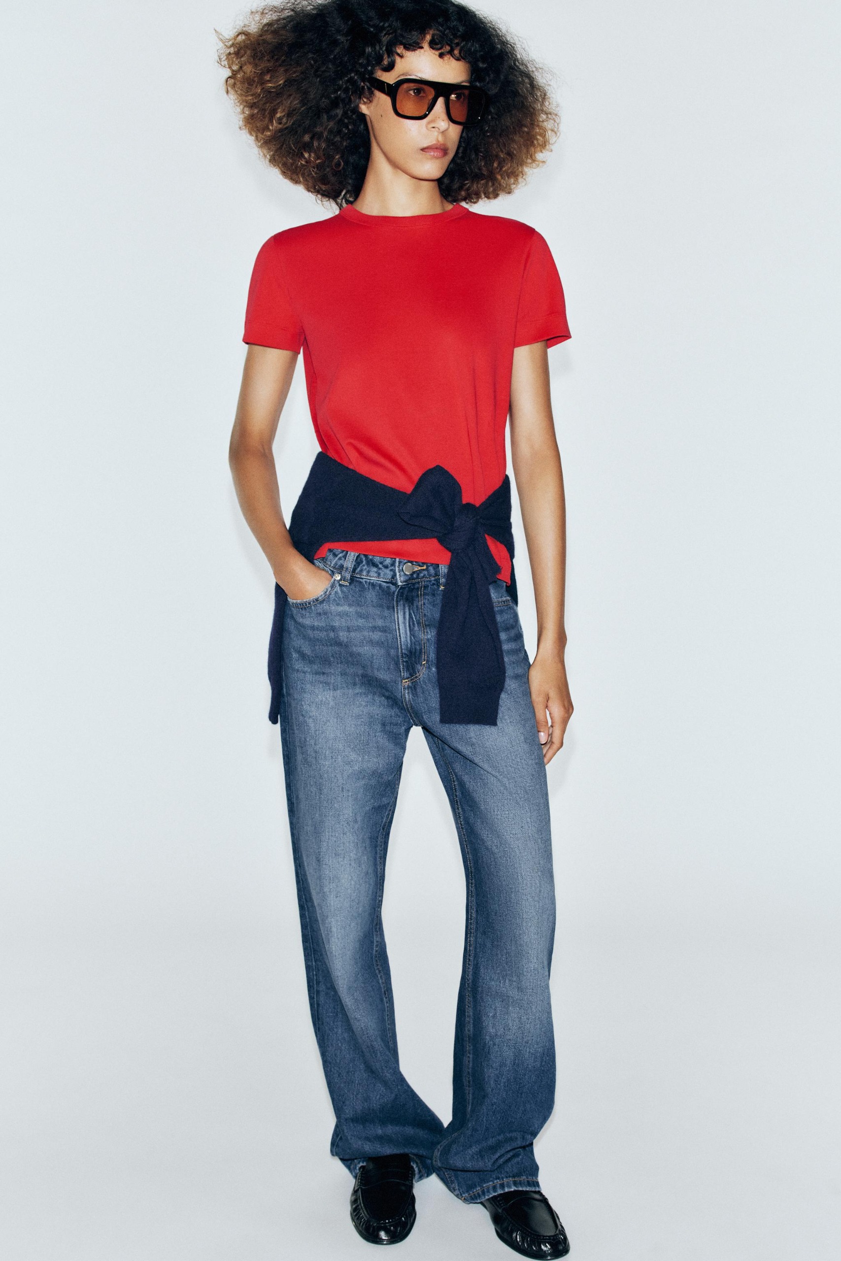 ZARA, Interlock Short Sleeve T-Shirt - White - Xxs