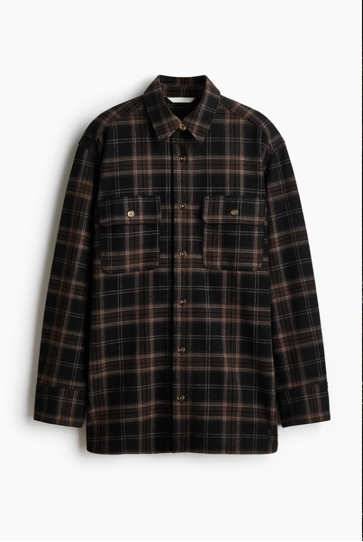 H&M, Oversized Flannel Shirt