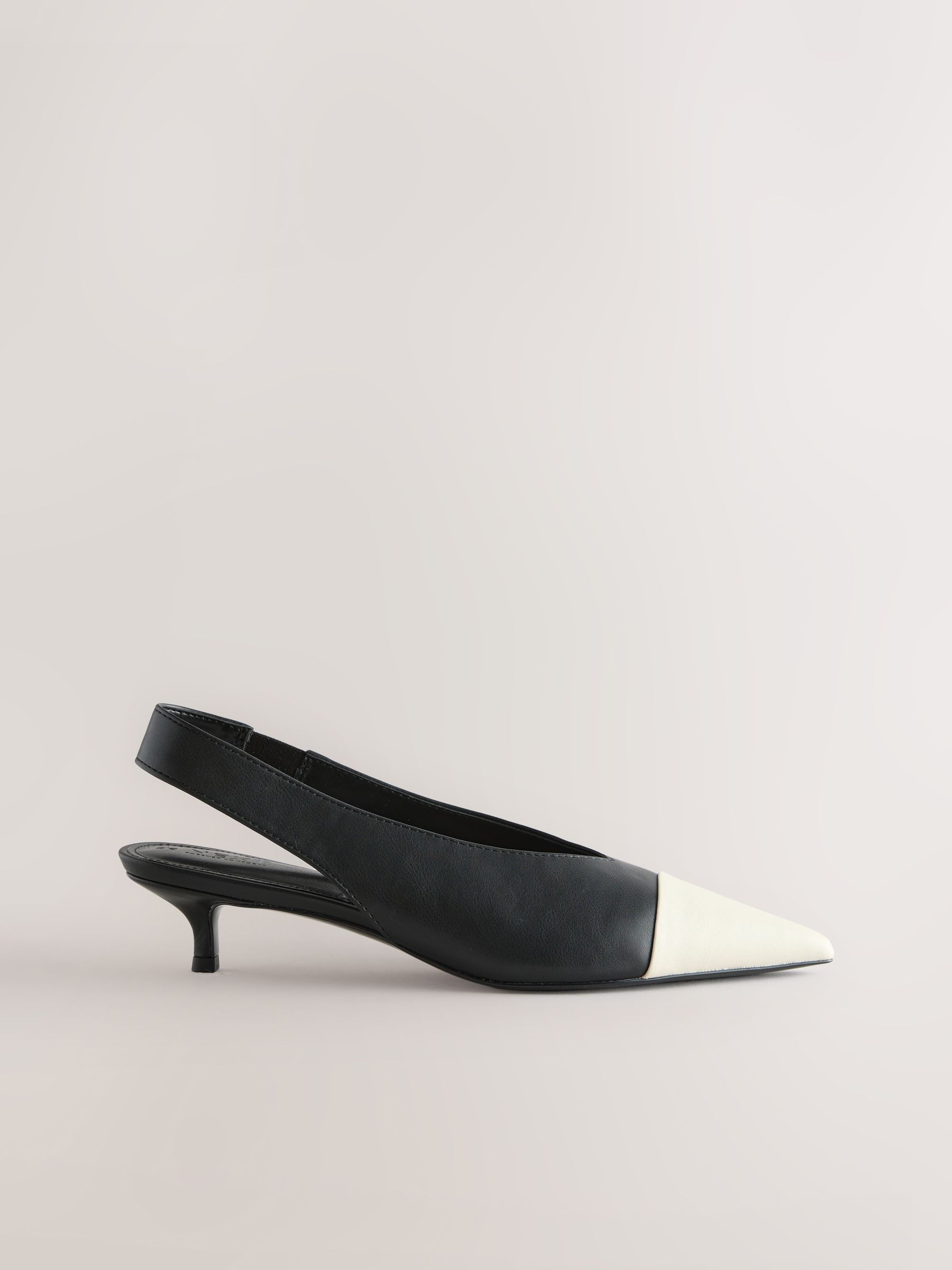 Monochrome Forever Comfort® Slingabck Point Toe Heels - Size 3.5 Eu 36