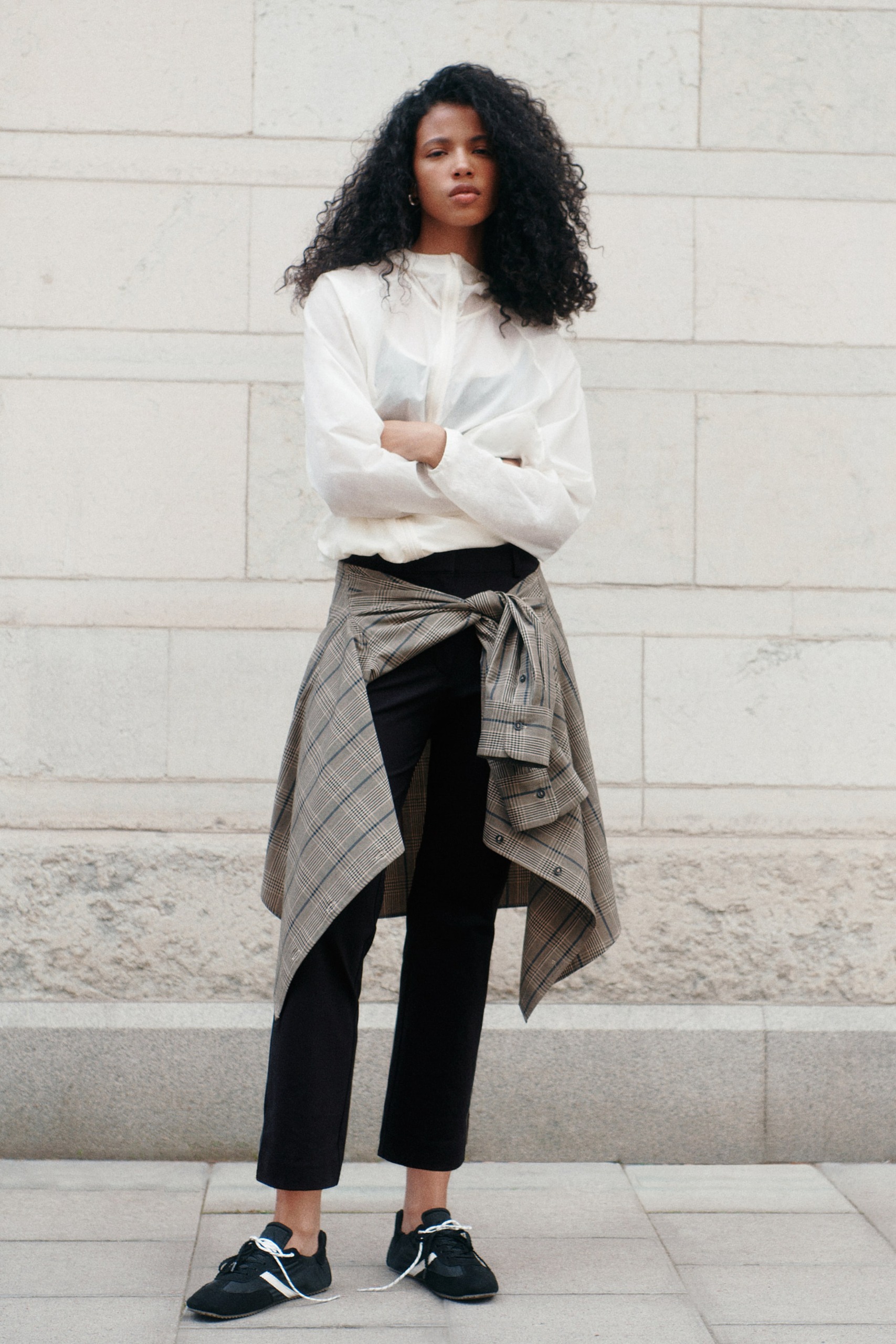 Ankle-Length Tailored Trousers