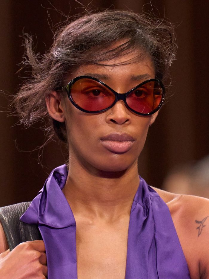 A close-up shot of the hair at the Miu Miu S/S 27 show