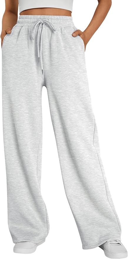 Trendy Queen, Wide Leg Fleece Lined Sweatpants