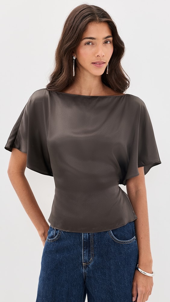 Avery Silk Top - Black Pearl