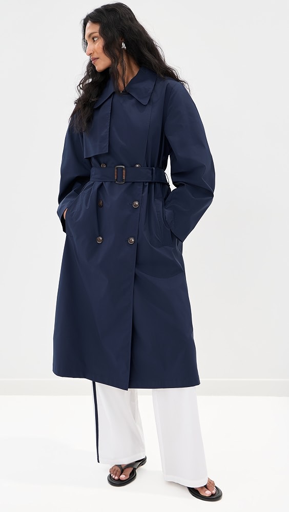 Toby Trench Coat - Maritime Blue
